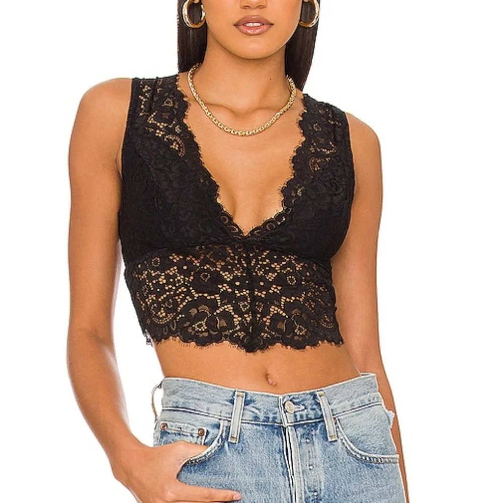NWT Free People Better Luck Brami in Black